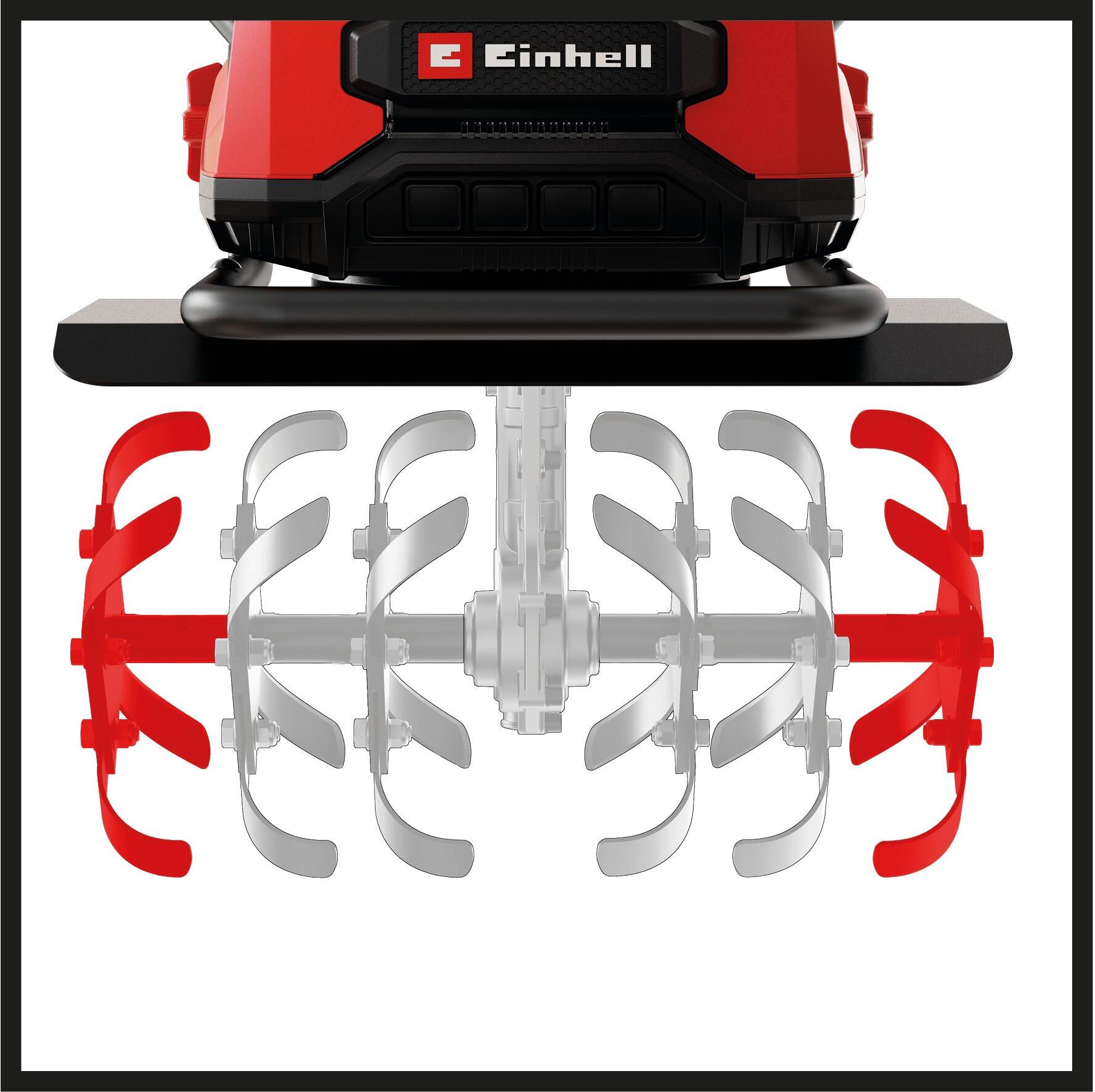 Elektromotorhacke EINHELL "GP-CR 36/45 Li E Solo", rot (grau), Motorhacken, Elektromotorhacke grau Einheitsgröße