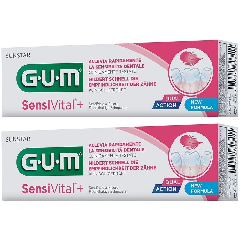 GUM Sensivital+ Zahnpasta x2 2x75 ml