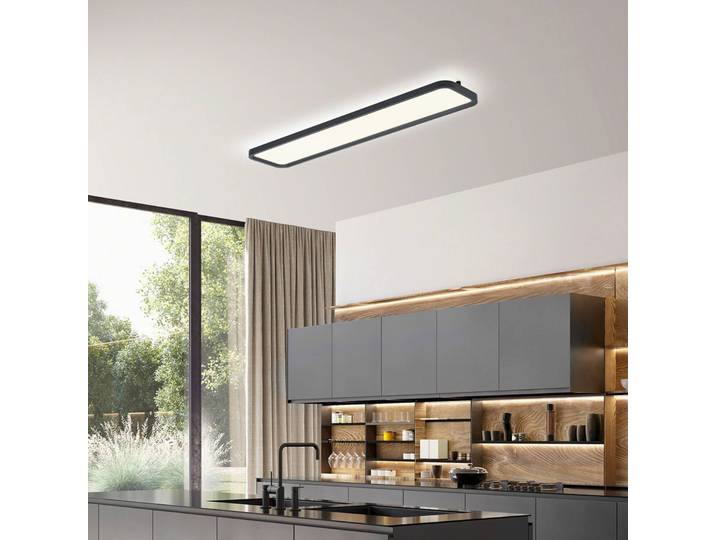 Helestra LED Panel Vesp, dimmbar, schwarz, für Wohn- / Esszimmer, Aluminium, Modern