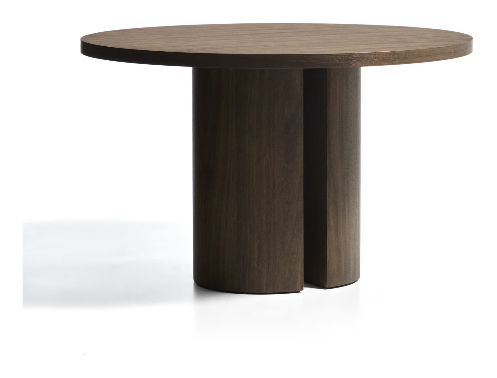 Kave Home Nealy Ronde Eettafel Walnoot, Ø120 cm, Donkerbruin