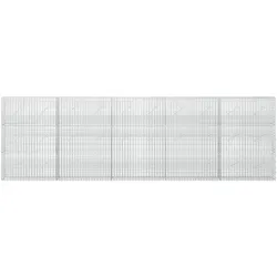 vidaXL, Steinkorb, Gabion mit 3,5 mm Draht und 5x2,5 cm Maschen 500x10x150 cm