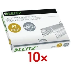 Leitz 10x Heftklammern »26/6« 5572 POWER performance P3