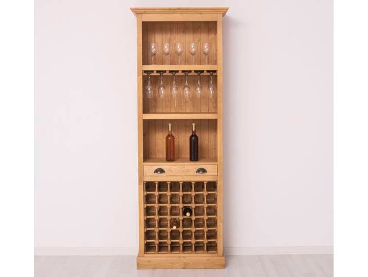 Weinregal im Landhausstil gewachst hellbraun