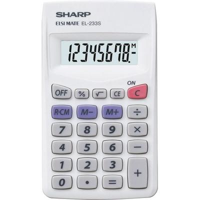 Taschenrechner EL-233S weiß, 8 Stellen