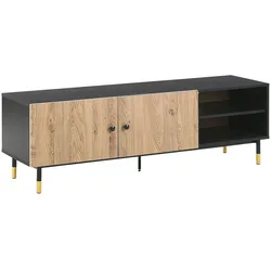 TV-MÖBEL Schwarz, Hellbraun, Gold ABILEN 40/150/48 cm