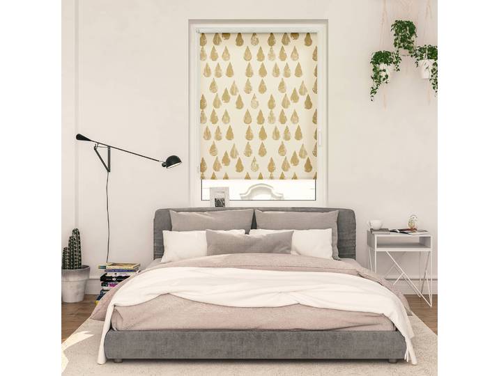 Klemmfix Rollo Golden Drops 45 x 150cm Gold