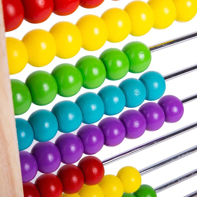 BigJigs Toys Abacus : Boulier en bois arc-en-ciel