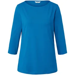 Tchibo - Shirt mit 3/4-Arm - Damen - Gr. L - blau