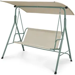 En.Casa, Hollywoodschaukel, Hollywoodschaukel Satten 3-Sitzer 173x119x153 cm Hellgrün/Beige
