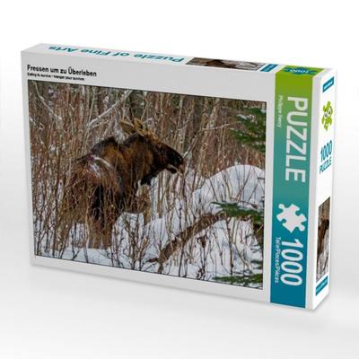 CALVENDO Puzzle Fressen um zu Überleben | 1000 Teile Lege-Größe 64x48cm Foto-Puzzle für glückliche Stunden
