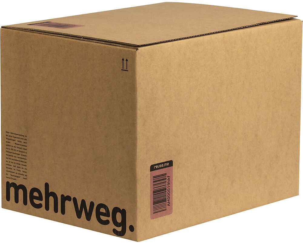 kaiserkraft Mehrweg-Automatikkarton, für reuse.me-System, Innenmaße 394 x 294 x 290 mm, VE 20 Stk