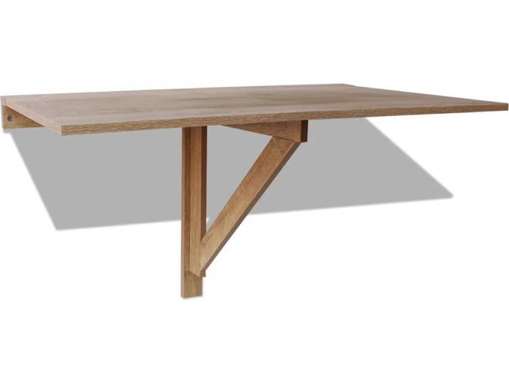 vidaXL Table murale pliante chêne 100x60 cm