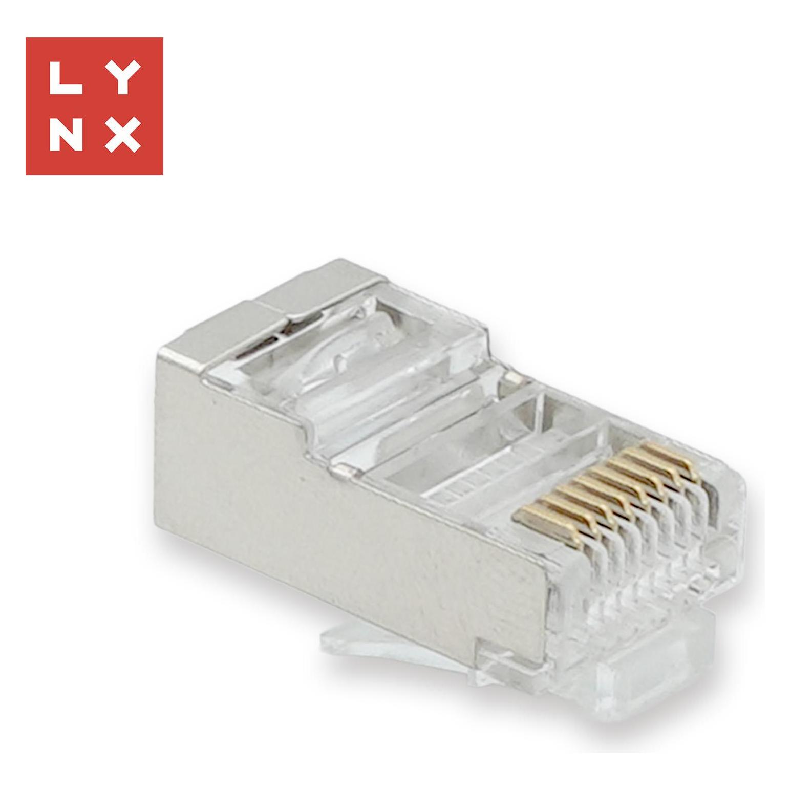 Lynx Cs LYNX konektor STP Cat5e, 30µ, 100ks (Netzwerk Zubehör) (LX-CON-CAT5E-STP-30)