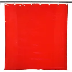 Schweißvorhang orange 1500 x 2,0 mm oben gesäumt mit verstärken Ösen
