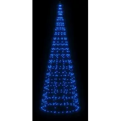 vidaXL LED-Weihnachtsbaum für Fahnenmast 550 LEDs Blau 300 cm