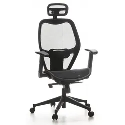 hjh OFFICE Profi Bürostuhl AIR-PORT Netzstoff mit abklappbaren Armlehnen