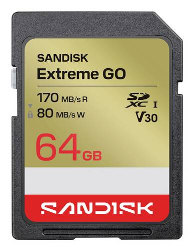 SanDisk Extreme GO microSDXC-Karte 64GB UHS-I U3 Temperaturbeständig