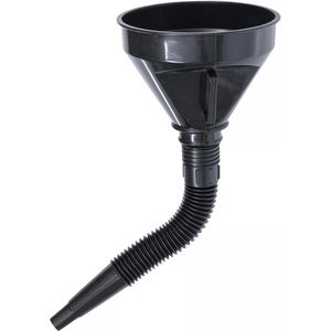 BGS-technic Trichter 8031, schwarz, Ø 14 cm, aus Kunststoff, mit Sieb & Schlauch