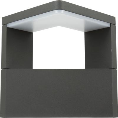 Außen-Wandleuchte HEITRONIC "Bonita", grau (anthrazit), B:17cm H:15cm T:11,7cm, Leuchten, Wand-Außenleuchte,Lichtaustritt nach unten,hell 600 Lumen Lichtstrom