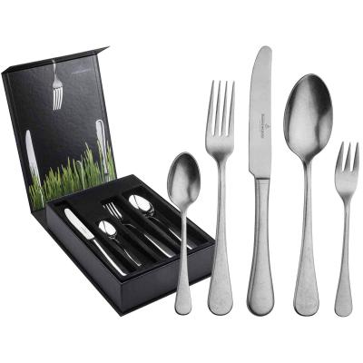 Besteck-Set "Tafelbesteck inkl. Besteckbox Landhaus Vintage 30er Set silber", silber, 30, PICARD & WIELPÜTZ SOLINGEN, Essbesteck-Sets, Spülmaschinengeeignet