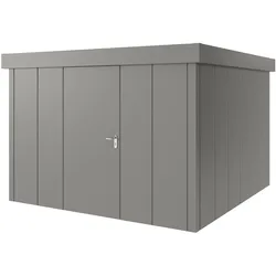 Hörmann Metall-Gerätehaus "Juno" mit Flachdach, JFD14 - Design, 310 x 310 cm (B x T),graualuminium,