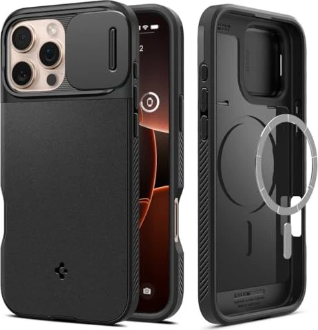 Spigen Optik Armor MagSafe Black iPhone 16 Pro Max