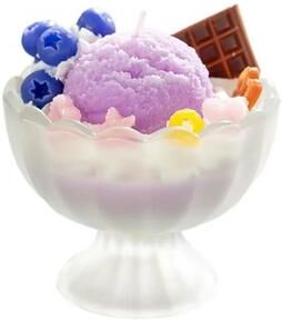 Useful Little Things Ice Cream Dessert Scented Candle Home Decor Accent purple