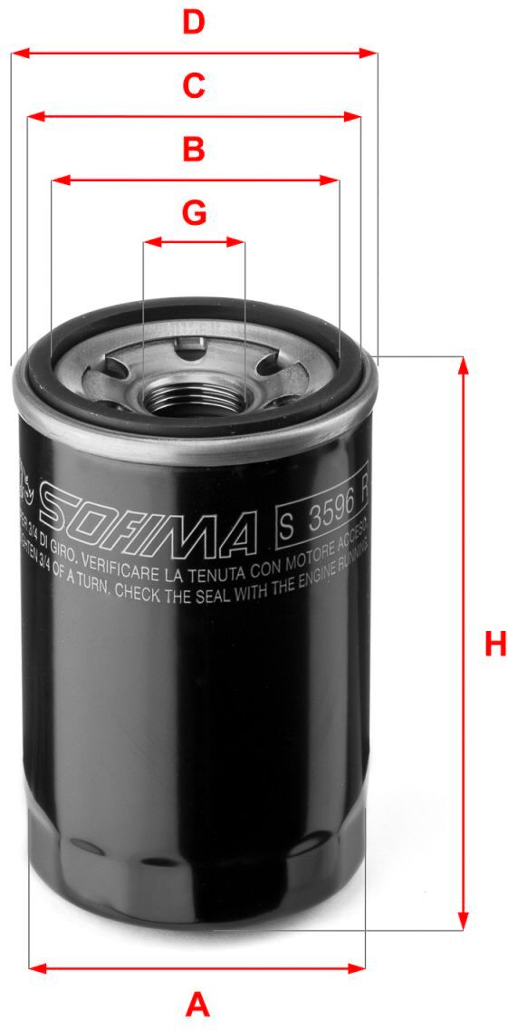Ölfilter SOFIMA S3596R
