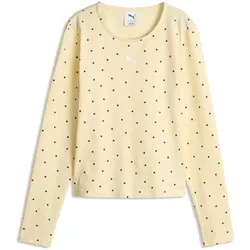 PUMA Speed Program Europe Baby Tee Langarmshirt Damen 33 - creamy vanilla S
