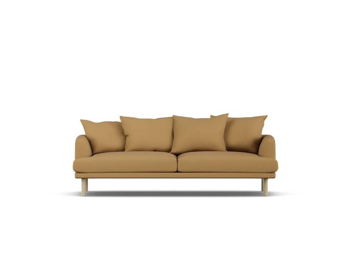 1898 Sjövik Sofa Same Ochre 6676-Eiche weiß geölt, 3-sitzig