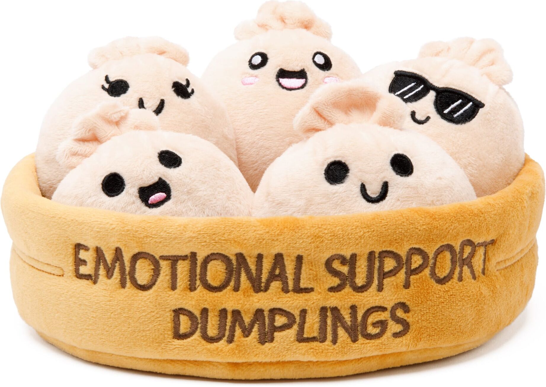 Just Play Emotional Support Dumplings Plush Set with 5 Soft Dumplings for Kids, Comfort Toys, Emotional Support Animals