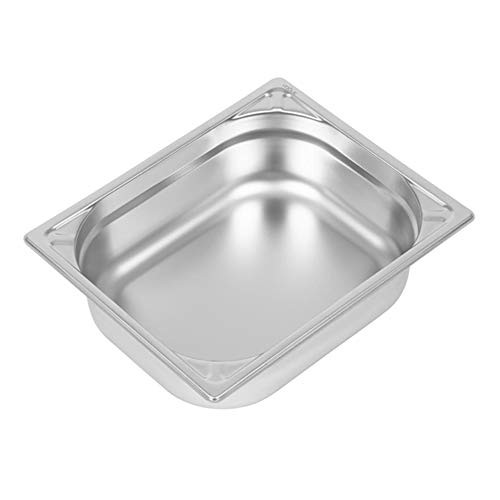 Vogue DW439 Heavy Duty RVS Gastronorm Pan 1/2, 6,2 l, B: 265 mm, D: 325 mm, H: 100 mm