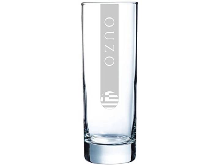 BergWald Ouzo Gläser 170cl 24er Set OUZO Spülmaschinenfest Ouzoglas 17cl mit Lasergravur 24 Stück