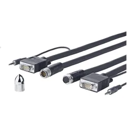 Vivolink Pro VGA + Audio Cross Wall 10M. (10 m), Videokabel, Schwarz