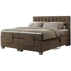Motor Boxspringbett mit Bettkasten  ¦ braun ¦ Maße (cm): B: 188 H: 118