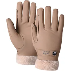 HV POLO Winter Handschuhe HVPGarnet Straw beige mit Kunstfell, Größe: S