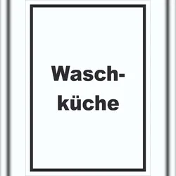 HB-Druck Waschküche Schild mit Text Waschraum hochkant A0 (841x1189mm)