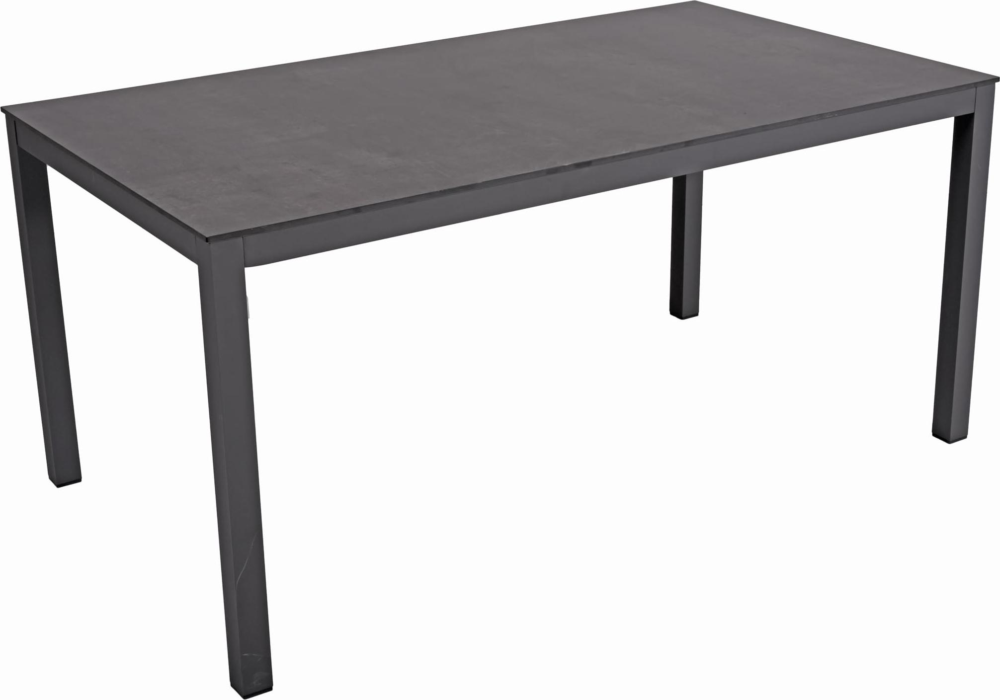 Gartentisch DANIEL - Kunststoff, Grau, 158x90x74cm | Terrassentisch Wetterfest Outdoor Tisch