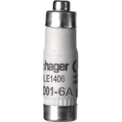 Hager LE1406 Sicherungseinsatz D01 E14 6A 400V gG mit Kennmelder