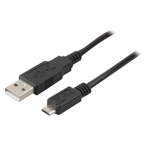 Exertis Connect Micro USB 2.0 Kabel, USB St. A / USB Micro St. B, 2,0 m, schwarz Häufig benötigtes Anschlusskabel fü (2 m, USB 2.0) (532456)