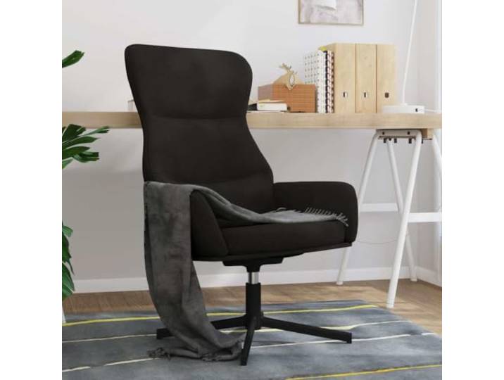 YUTAASU Relaxsessel Schwarz Samt Soft Velvet Upholstery, 360 Degree Swivel, Sturdy Metal Frame, Comfortable Armrests