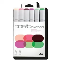 Layoutmarker Copic Sketch 6er Set Florale