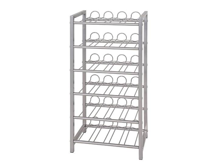 Flaschenregal Dundalk 0,5l II Stahl, lackiert Grau/Silber 34 x 72 x 22cm