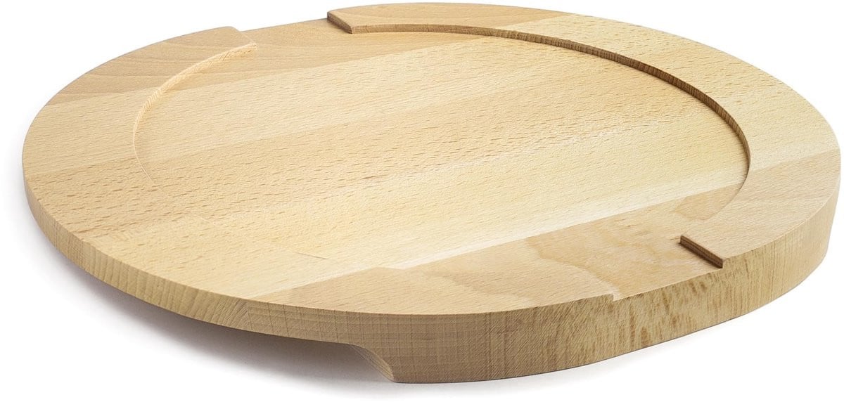 Merkloze houten basis voor gietijzeren platen, 30 cm