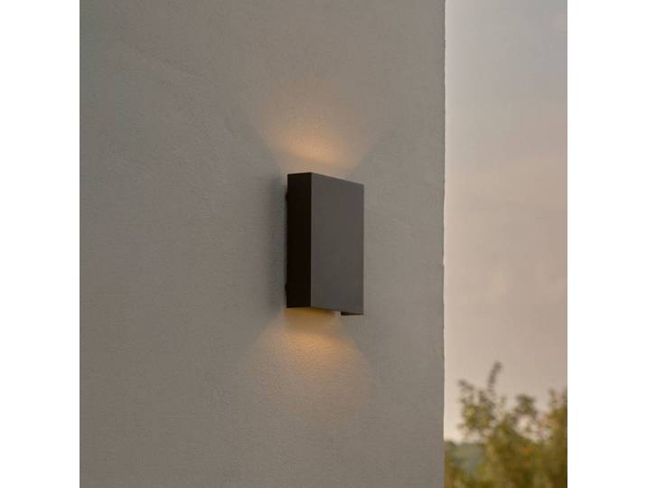 Nordlux LED Aussenwandleuchte Fold 15, schwarz, Aluminium, Modern, LED Wandleuchte außen