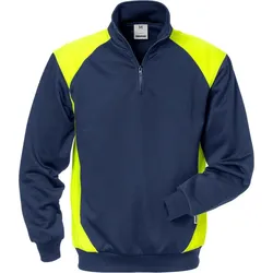 Fristads Sweatshirt 7048 SHV 122408 - marine/warnschutz-gelb - S