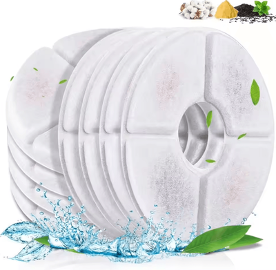 Inspire Curations PureFlow Multi Filtration Cat Water Fountain Replacement Filters 8pack