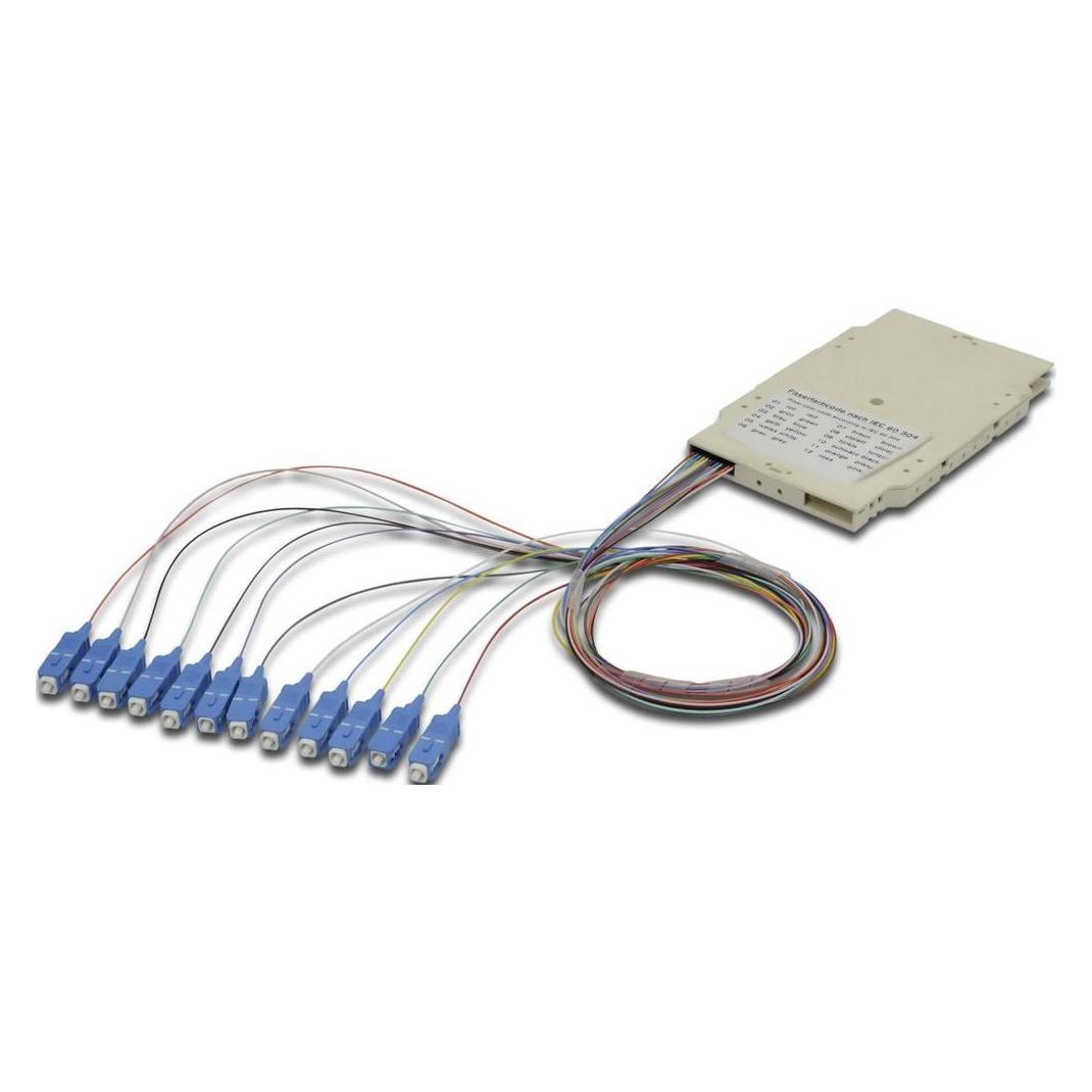 Digitus Spleisskassette mit 12 Pigtails, vormontiert, SC, OM4 (A-96522-02-UPC-4)