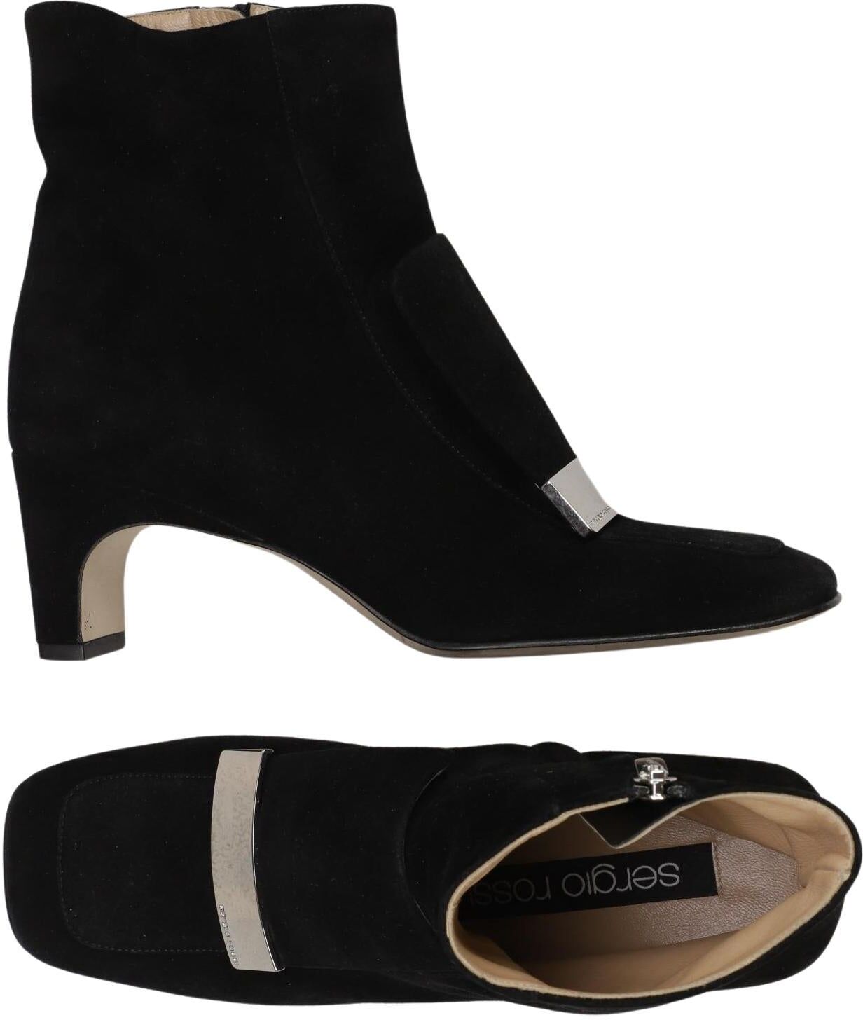 Sergio Rossi Damen Stiefelette, Schwarz, Gr. EU 36, kein / Etikett - Second Hand