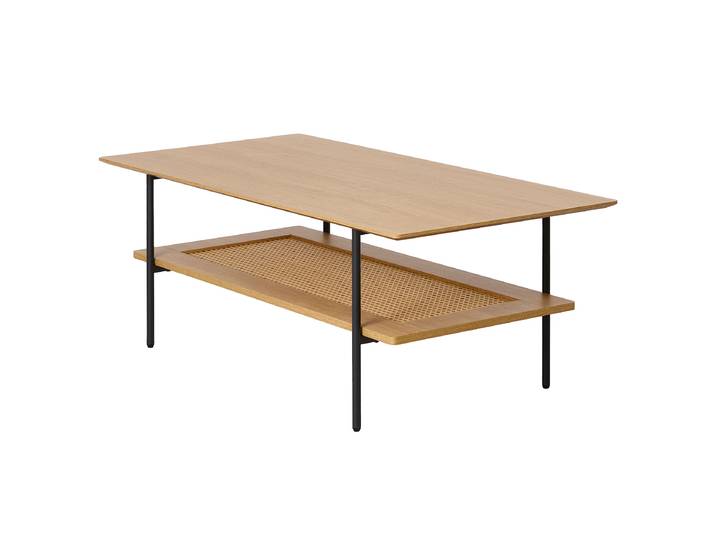 Table basse Stillings 110 x 40 x 55cm Marron/Imitation chêne